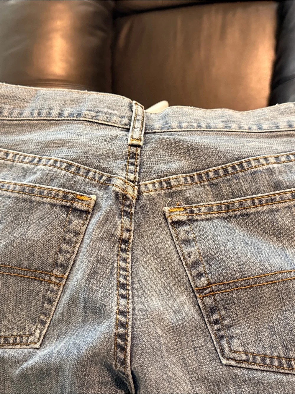 Men’s urban pipeline Straight-Leg Jeans in Blue Denim Regular Fit .